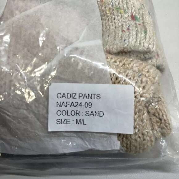 NEW JEN ROSSI Women's Pants Cadiz Bottoms Size M/L Sand - Picture 4 of 4